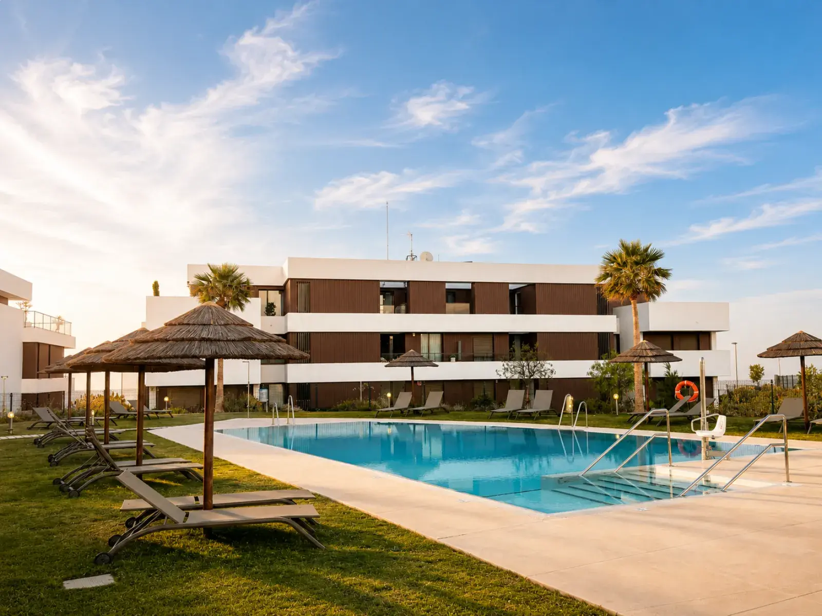 One of the two community pools in the shared gardens — Estepona Golf Retreat, Casares Costa